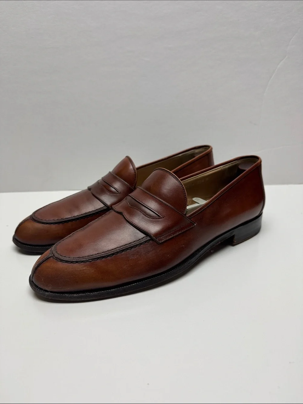 Gucci Men's Classic Brown Leather Penny Loafers